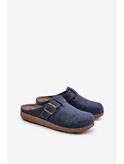 Pánské Pantofle S Přezkou Pantofle Tmavě Modré model 21677464 - Inblu