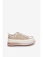 Dámské Tenisky Na Masivní Platformě model 21691040 Béžové - S.Barski