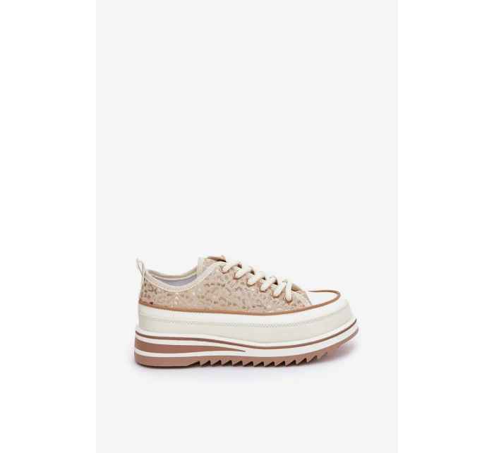 Dámské Tenisky Na Masivní Platformě model 21691040 Béžové - S.Barski