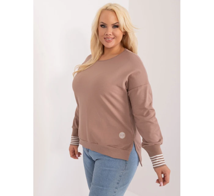 Bluzka RV BZ model 19755190 ciemny bezowy - FPrice Bluzka RV BZ model 19755190 ciemny bezowy - FPrice