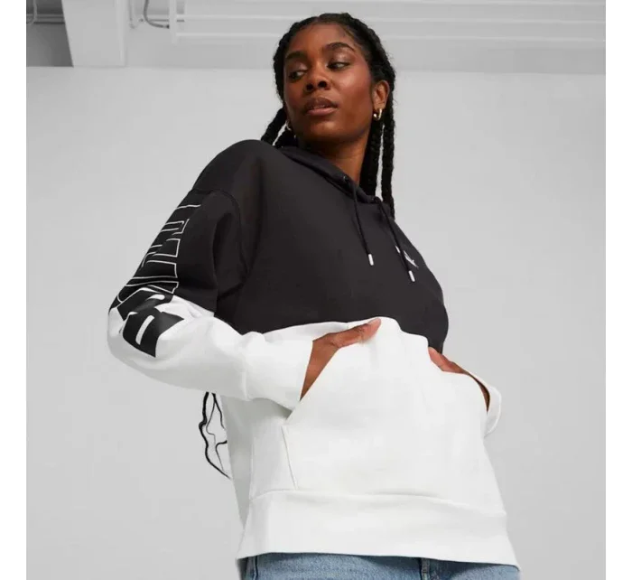 Dámska mikina 676023 01 Black with white - Puma