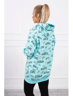 Mikina s mätovým nápisom