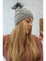 Fleecová čiapka Ela K242 svetlo šedá
