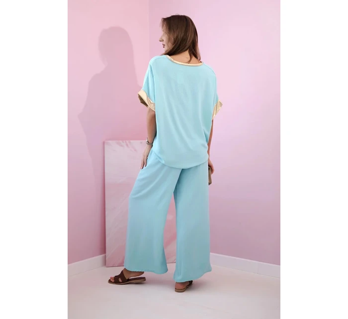 Viskózová súprava so zlatým lemovaním mincovne