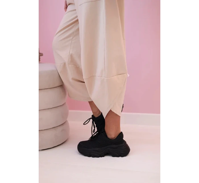 Bavlnená mikina, nohavice, súprava tmavo béžová Bavlnená mikina, nohavice, súprava tmavo béžová