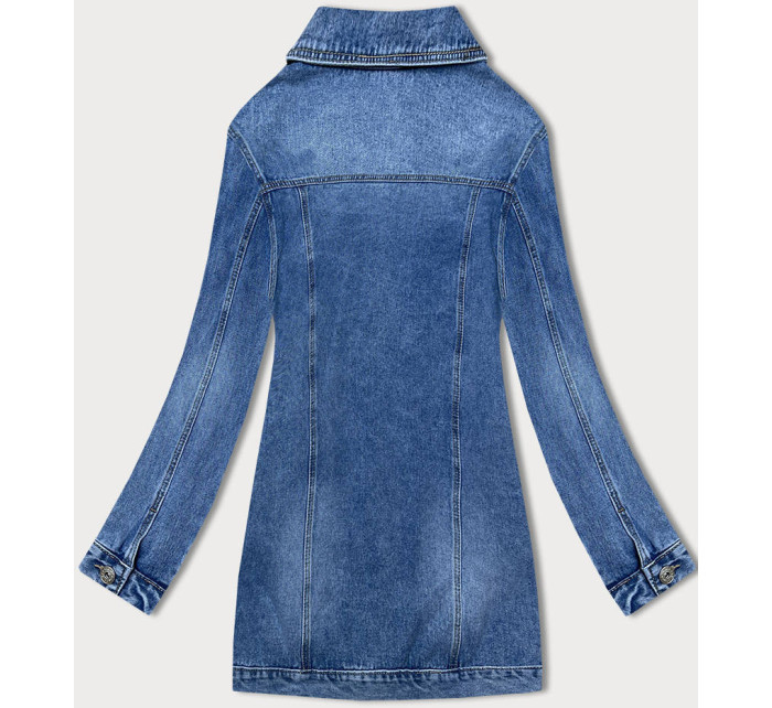 Svetlomodrá dámska džínsová bunda s pretrhnutiami (GD8727-K)