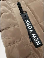 Tmavě béžová dámská vesta s kapucí model 21339612 - S'WEST