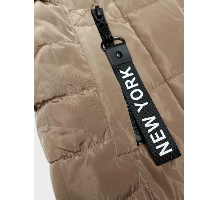 Tmavě béžová dámská vesta s kapucí model 21339612 - S'WEST