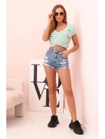 Dámsky bavlnený top na ramienka s výstrihom do V biely Dámsky bavlnený top na ramienka s výstrihom do V biely