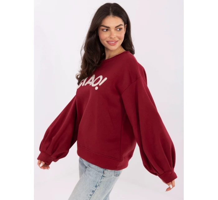 Bluza RV BL model 21766195 bordowy - FPrice Bluza RV BL model 21766195 bordowy - FPrice