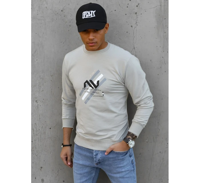 Pánská mikina s potiskem béžová Dstreet model 21966082 - FashionStreet