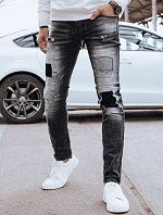 Pánske sivé džínsové nohavice FashionStreet UX4293