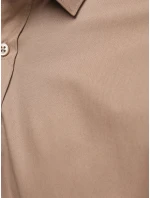 Pánska elegantná hladká béžová košeľa REGULAR FIT FashionStreet DX2686