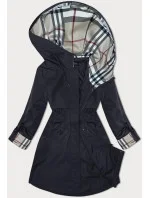 Tmavě modrá bunda parka s ozdobnou podšívkou model 19709891 - BH FOREVER Tmavě modrá bunda parka s ozdobnou podšívkou model 19709891 - BH FOREVER