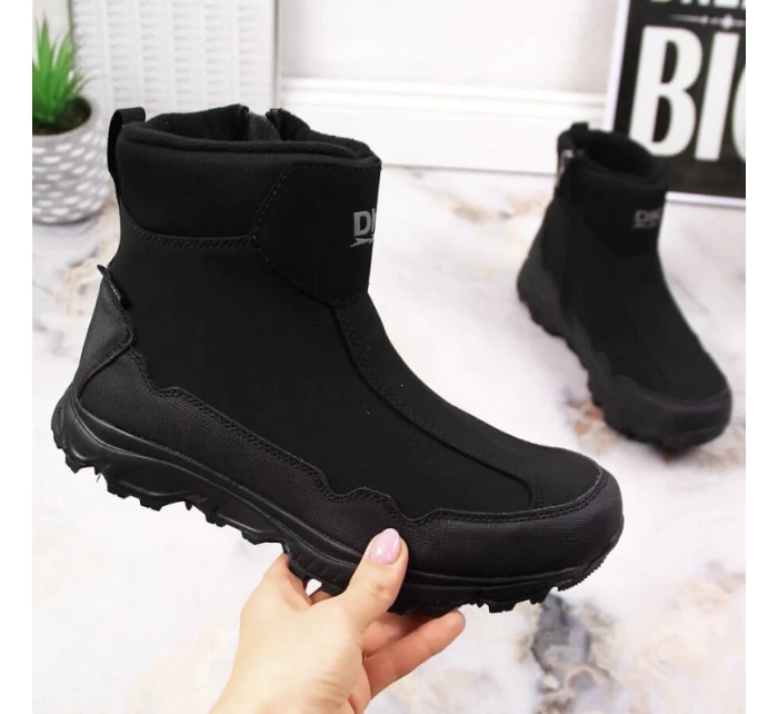 DK Jr model 21787601 nepromokavé zateplené sněhové boty černé - Inny