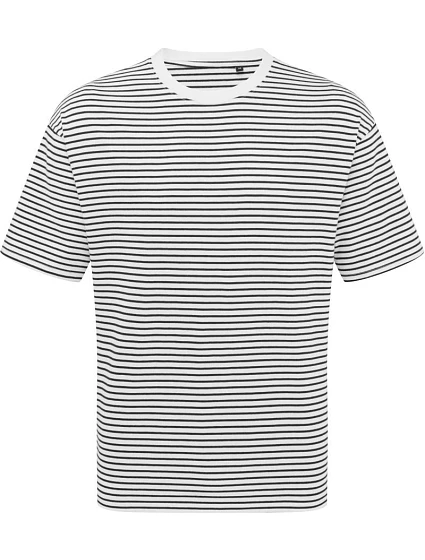 Premier PR 020 Ťažké unisexové tričko oversize „Utility 2.0“ 39.0020 čierno-biele pruhy