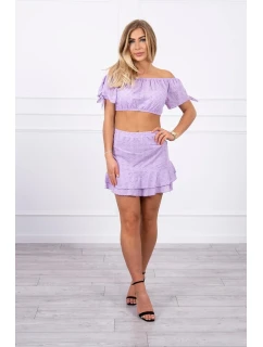 Vyšívaná sada vo fialovej farbe