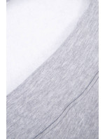 Zateplená mikina s vyšitým nápisom oversize sivá