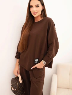 Bavlnená mikina + nohavice tmavá mentolová