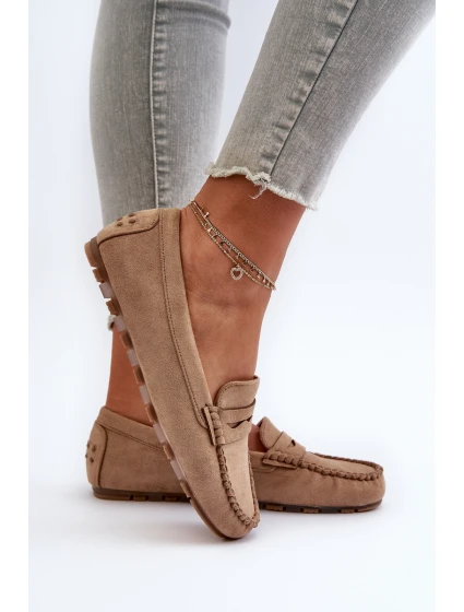 Klasické Dámské Mokasíny Zamszové Hnědé model 21653962 - EVENTO