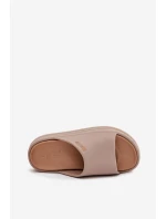 Dámské Pantofle Na Platformě Big Star model 21706422 Tmavě Béžové - Big Star Shoes Dámské Pantofle Na Platformě Big Star model 21706422 Tmavě Béžové - Big Star Shoes