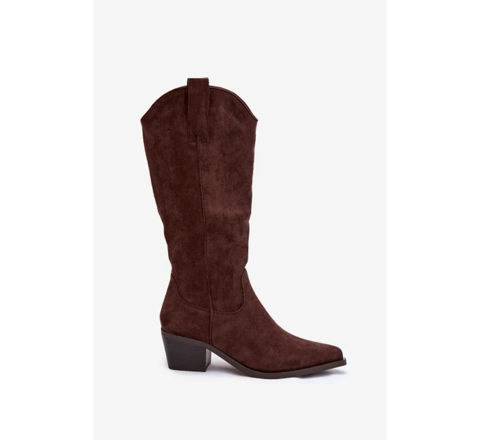 Kozačky Kovbojky Dámské Čokoládové Jazelle