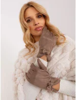 Rękawiczki AT RK model 19367723 ciemny bezowy - FPrice