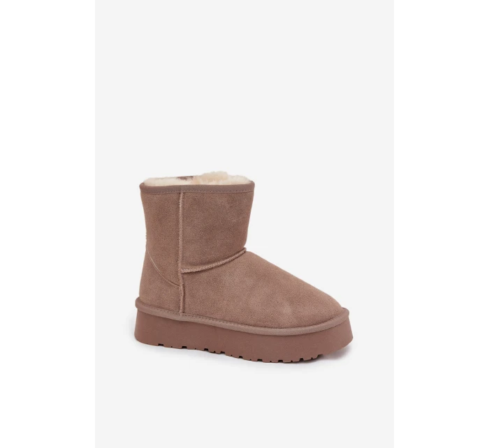 Dámské sněhule model 21949081 hnědé - SWEET SHOES