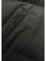 Dlouhá hrubší dámská bunda v army barvě s kapucí model 21246172 - J.STYLE Dlouhá hrubší dámská bunda v army barvě s kapucí model 21246172 - J.STYLE
