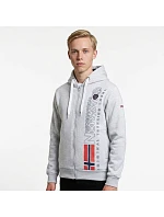 Geografické Nórsko Fogora DB 100 M WZ3066H/GN-Gray sieťovaná mikina
