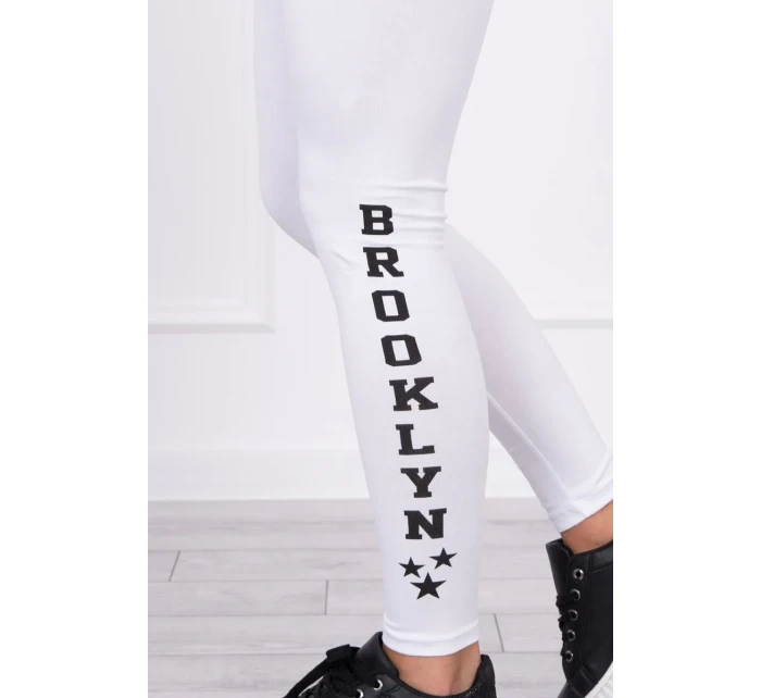 Nohavice legíny Brooklyn white