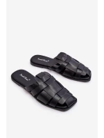 Dámské pruhované pantofle Černá model 21622411 - Boto Dámské pruhované pantofle Černá model 21622411 - Boto