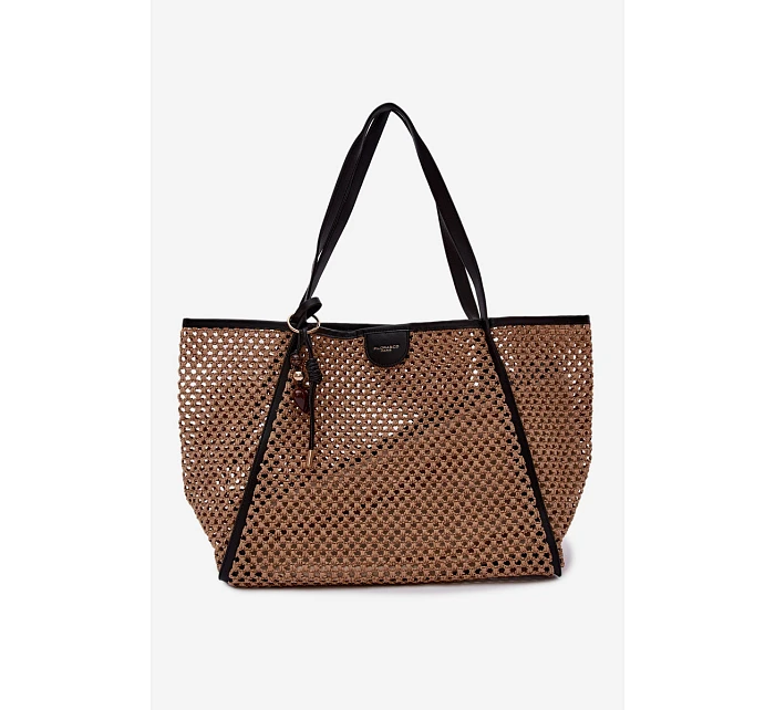 Velká světle hnědá pletená taška typu s přívěskem model 22111692 - Flora&Co