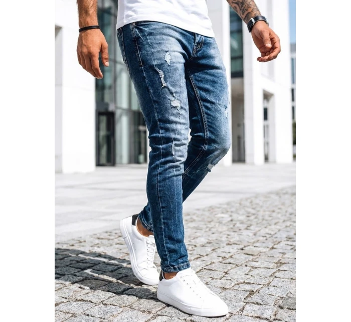 Pánské tmavě modré džínové kalhoty Dstreet model 21968996 - FashionStreet