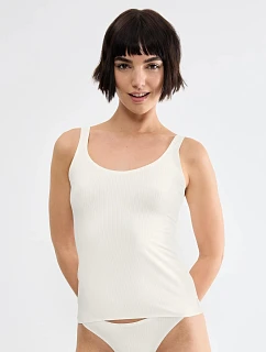 Dámske tielko sloggi ZERO Feel Pure Tank Top v krémovej farbe Silk White – SLOGGI