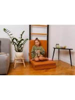 SKLADACÍ GYMNASTICKÝ MATRAC HNEDÝ 180CM LAVIČKA