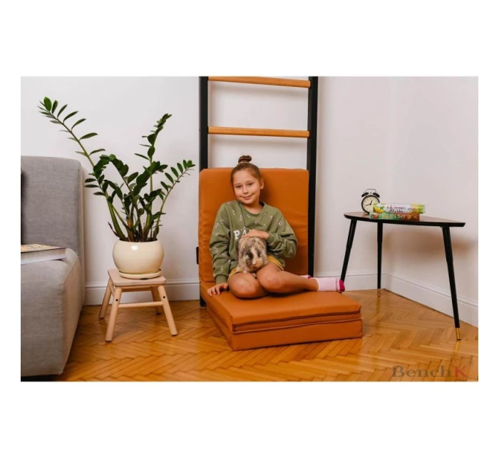 SKLADACÍ GYMNASTICKÝ MATRAC HNEDÝ 180CM LAVIČKA