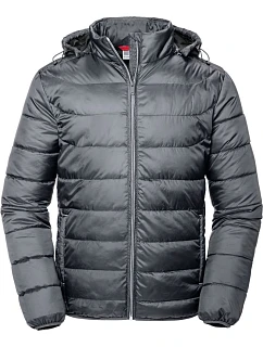 Russell Athletic 440M Pánska bunda Nano s kapucňou 10.440M iron grey