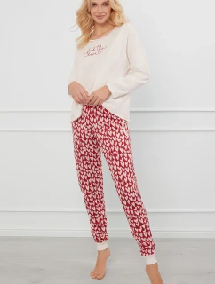 Talianska móda Evora long length sp. farba:ecru/print