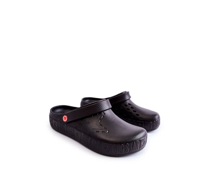 Męskie Lekkie Klapki Chodaki Big Star II175001 Czarne