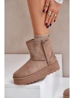 Wysokie Śniegowce Damskie Na Platformie Big Star OO274A097 Beżowe Wysokie Śniegowce Damskie Na Platformie Big Star OO274A097 Beżowe