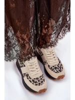 Dámské Sneakersy Na Platformě Panther  Béžové model 21691243 - VINCEZA