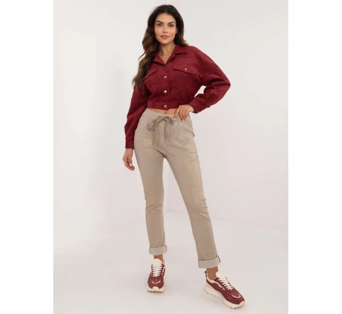 Kalhoty DHJ SP model 20567190 béžové - FPrice Kalhoty DHJ SP model 20567190 béžové - FPrice