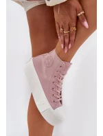 Dámske plátenné tenisky na platforme Big Star - ružové Dámske plátenné tenisky na platforme Big Star - ružové