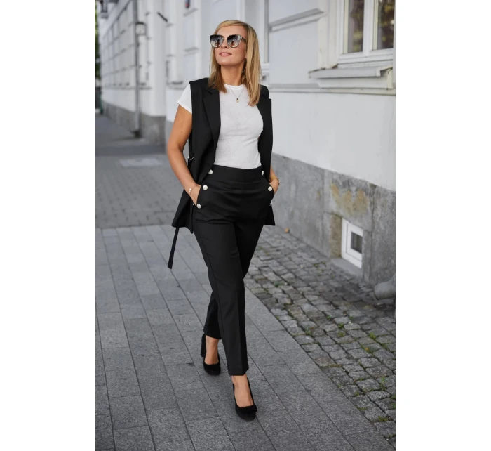 Dámské kalhoty model 18590129 černé - La Aurora Dámské kalhoty model 18590129 černé - La Aurora