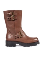 Pohodlné hnědé kotníčkové boty dámské platforma Pohodlné hnědé kotníčkové boty dámské platforma