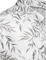 Pánska biela košeľa s listami FashionStreet DX2638