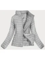 Šedá dámska prešívaná bunda (6651)