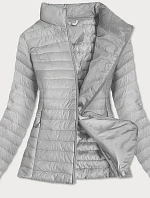 Šedá dámska prešívaná bunda (6651)