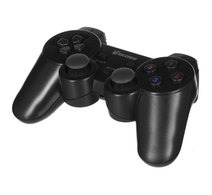 VAKOSS BEZDRÔTOVÝ USB GAMEPAD S DVOJITÝM NÁRAZOM, PC/PS3, DIGITÁLNY A ANALÓGOVÝ REŽIM, GP-4705BK ČIERNY VAKOSS BEZDRÔTOVÝ USB GAMEPAD S DVOJITÝM NÁRAZOM, PC/PS3, DIGITÁLNY A ANALÓGOVÝ REŽIM, GP-4705BK ČIERNY